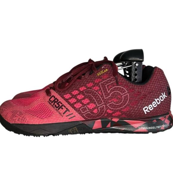 Womens Reebok Crossfit Nano 5.0 V72420 Athletic Training Sneaker Size 9.5 Red - Picture 1 of 6